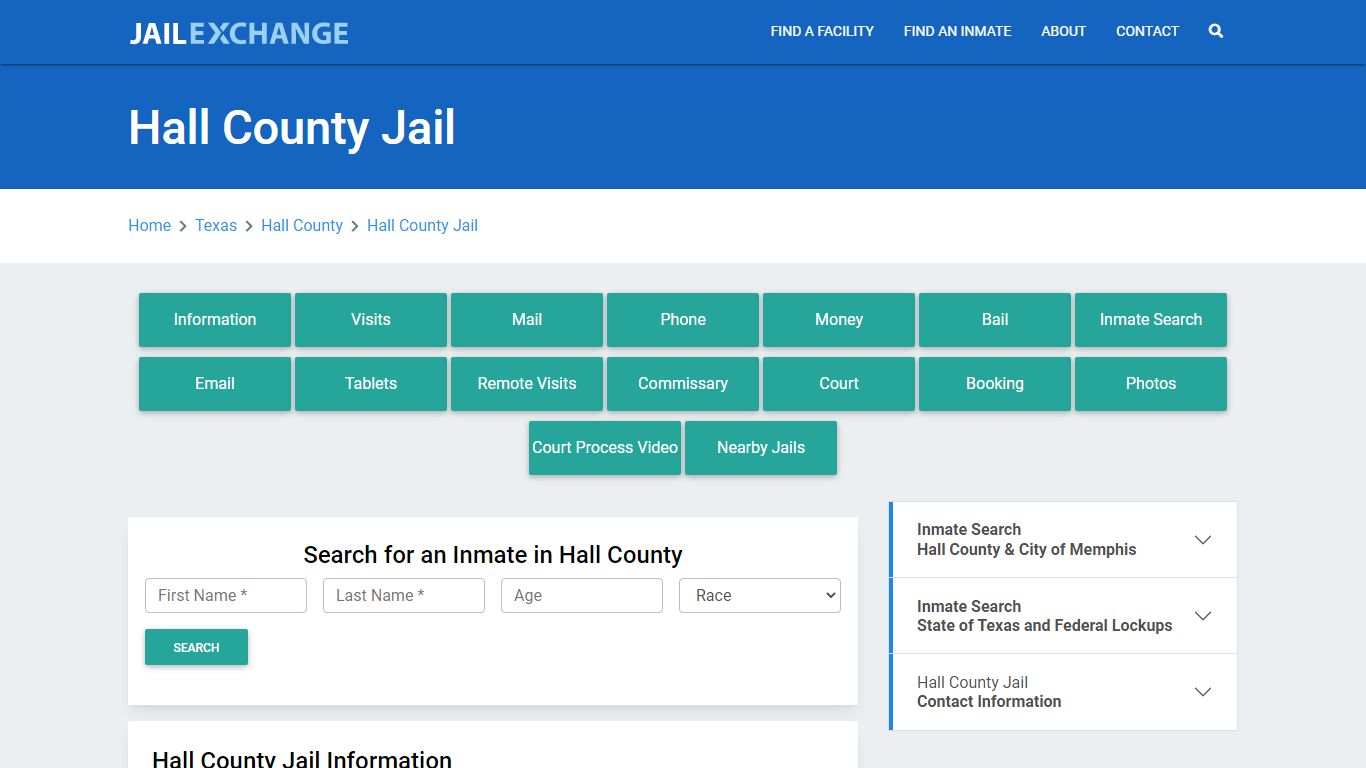 Hall County Jail Roster Lookup, TX, Inmate Search - Jail Exchange